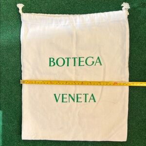 Bottega Veneta White Dust Bag with Green Logo